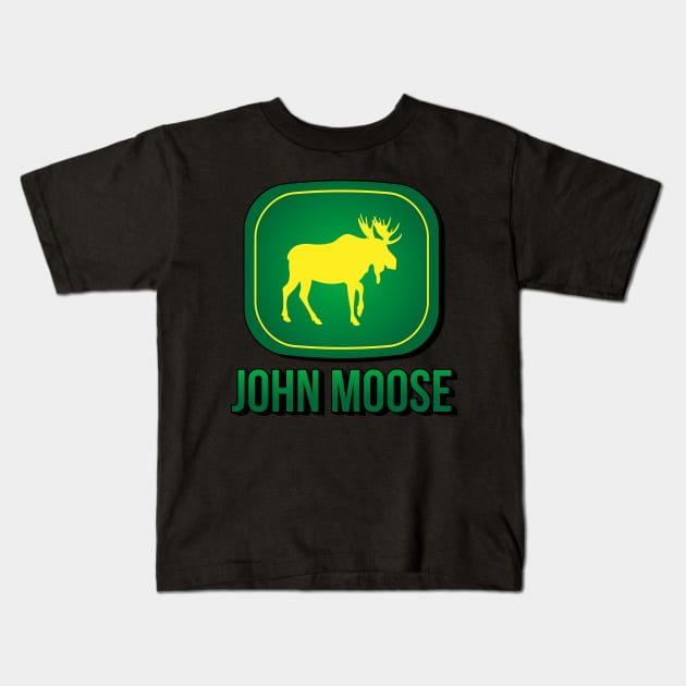 John Moose Deer Parody Funny Kids T-Shirt by Mellowdellow